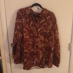 Plus Women’s Long Sleeve, Button Down.